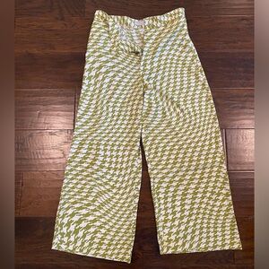 Green and white patterned urban outfitters pants